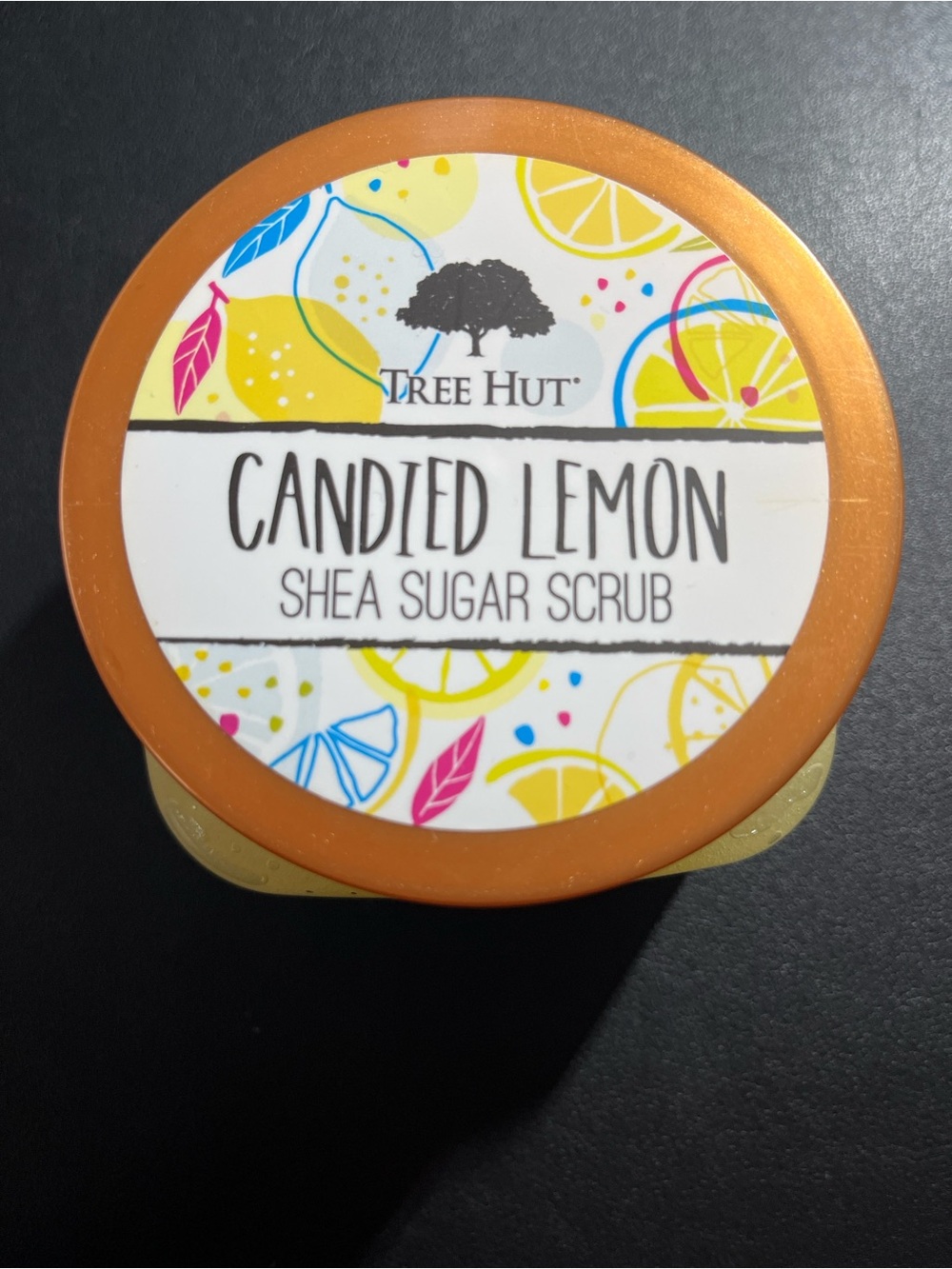 Tree Hut. Candied Lemon Shea Sugar Scrub — Yellow